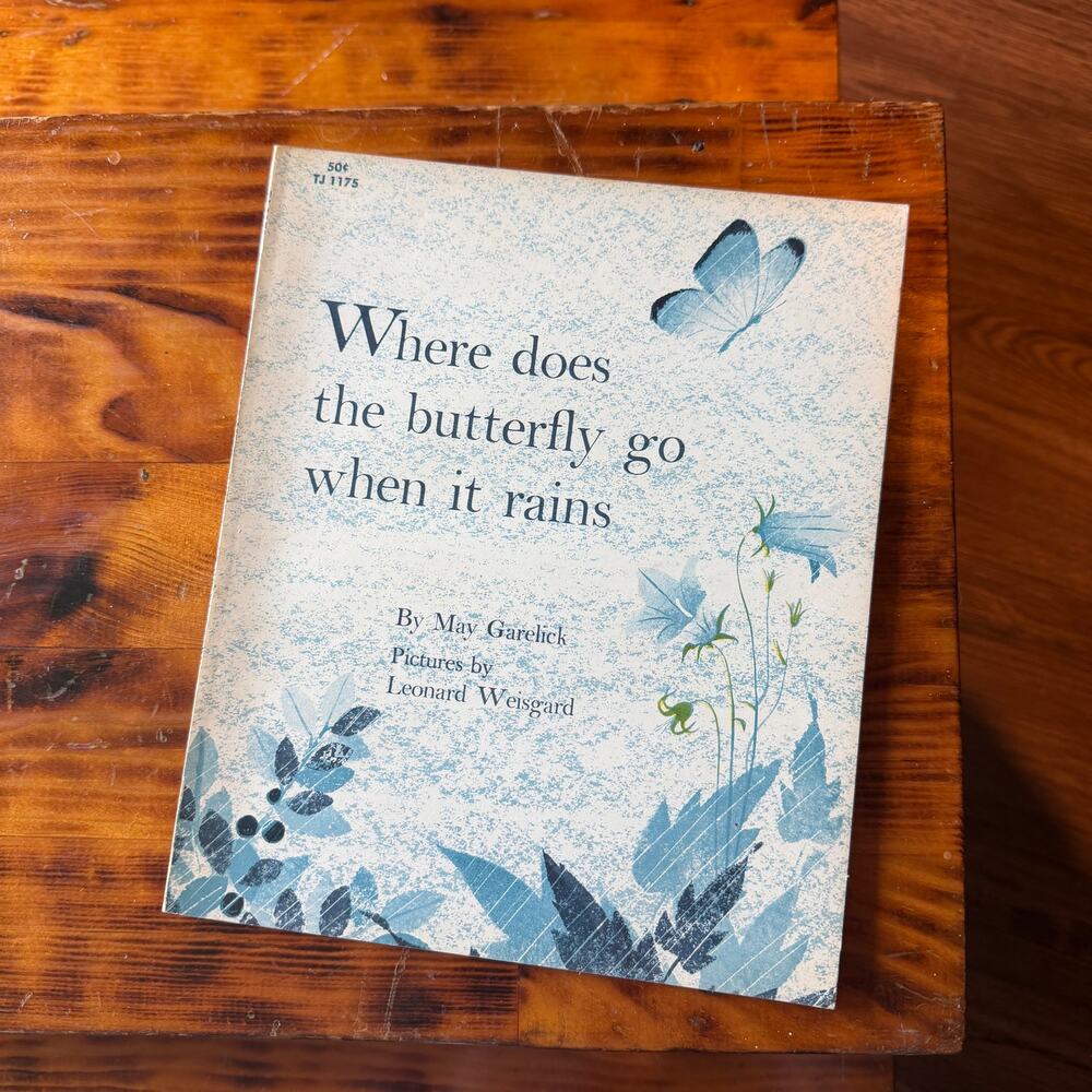 Vintage 1968 Where Does The Butterfly Go When It Rains Paperback Book